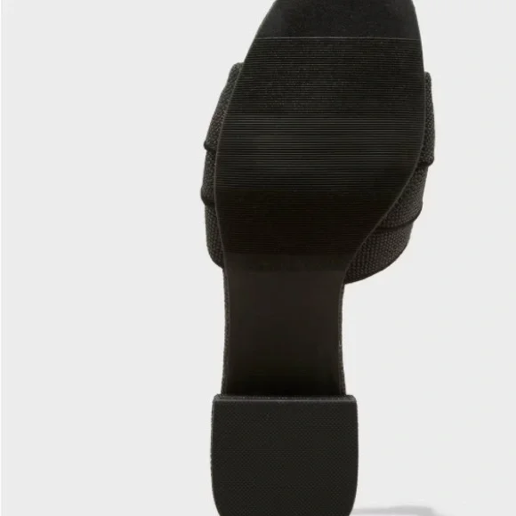 A New Day Lyta Sandals Black Raffia Sandal Slide Never Worn In Box Size 10 - Picture 4 of 11